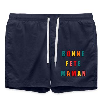 MAMA. MUTTERTAG. SCHÖNEN MUTTERTAG - Badeshorts - French Navy - Vorne - AI Model Male 185 light (185cm)