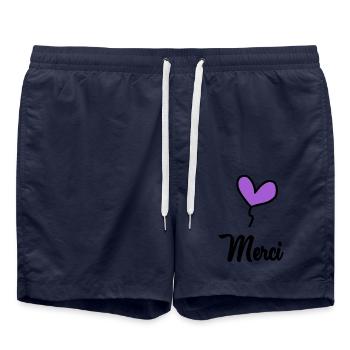 MERCI. MAÎTRESSE. MAÎTRE. MERCI MAÎTRESSE - Short de bain - bleu marine - Devant - AI Model Male 185 light (185cm)