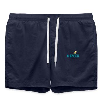 never give up bird - Badeshorts - French Navy - Vorne - AI Model Male 185 light (185cm)