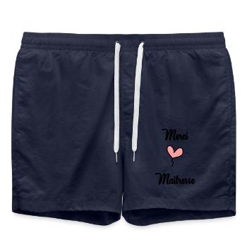 MISTRESS. THANK YOU. THANK YOU MISTRESS - Swim Trunks - french navy - Front - AI Model Male 185 light (185cm)