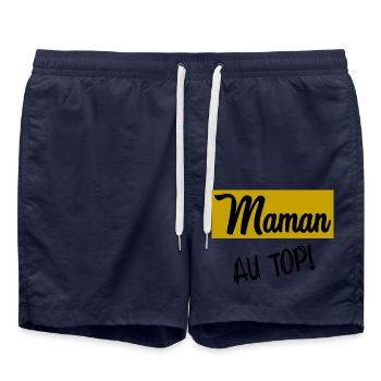 OMA. MUTTERTAG - Badeshorts - French Navy - Vorne - AI Model Male 185 light (185cm)
