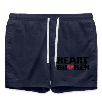 Coeur <3Broken - Short de bain - bleu marine - Devant - AI Model Male 185 light (185cm)