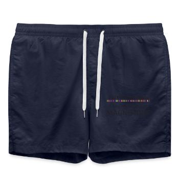 J'ai deux mamans, pourquoi ta vie est magnifique - Short de bain - bleu marine - Devant - AI Model Male 185 light (185cm)