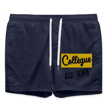 RUHESTAND. RUHESTAND. PENSIONIERT. SENIOR. OMA. OPA - Badeshorts - French Navy - Vorne - AI Model Male 185 light (185cm)