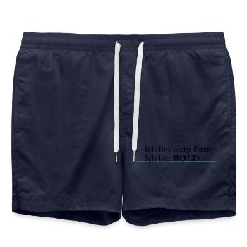 ich bin bold - Badeshorts - French Navy - Vorne - AI Model Male 185 light (185cm)