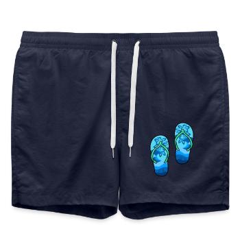 Flip Flops - Badeshorts - French Navy - Vorne - AI Model Male 185 light (185cm)