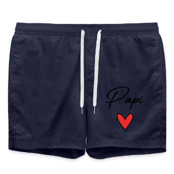 GRANDPA. DAD. FATHER'S DAY. HAPPY FATHER'S DAY - Swim Trunks - french navy - Front - AI Model Male 185 light (185cm)