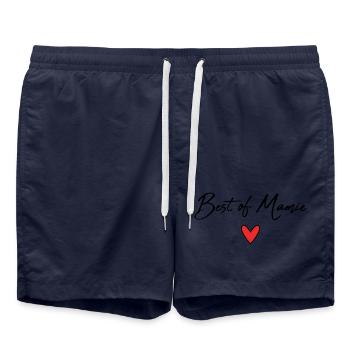 OMA. MUTTERTAG. ALLES GUTE ZUM GEBURTSTAG OMA. ICH LIEBE DICH - Badeshorts - French Navy - Vorne - AI Model Male 185 light (185cm)