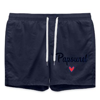PAPOUNET. PAPA. FÊTE DES PÈRES. BONNE FÊTE PAPA - Short de bain - bleu marine - Devant - AI Model Male 185 light (185cm)