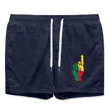 Benin Flagge Nummer 1 used - Badeshorts - French Navy - Vorne - AI Model Male 185 light (185cm)