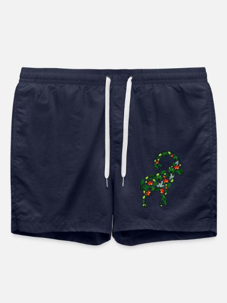 Steinbock-Blätter - Badeshorts - French Navy