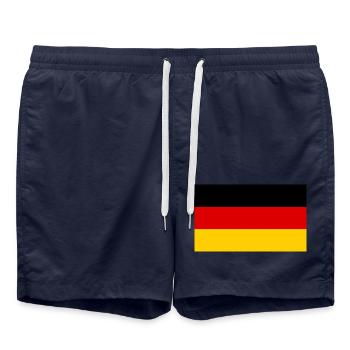 Deutschland - Badeshorts - French Navy - Vorne - AI Model Male 185 light (185cm)
