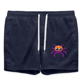Spinne niedliche Karikatur Kawaii Aquarell Tier Haustier - Badeshorts - French Navy - Vorne - AI Model Male 185 light (185cm)