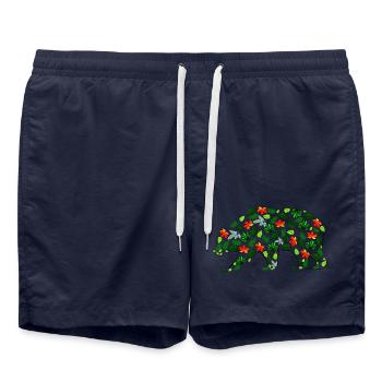 Blattbär - Badeshorts - French Navy - Vorne - AI Model Male 185 light (185cm)