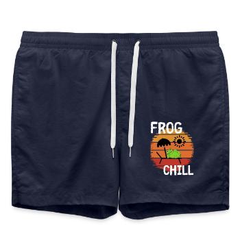 Frosch-Chill - Badeshorts - French Navy - Vorne - AI Model Male 185 light (185cm)