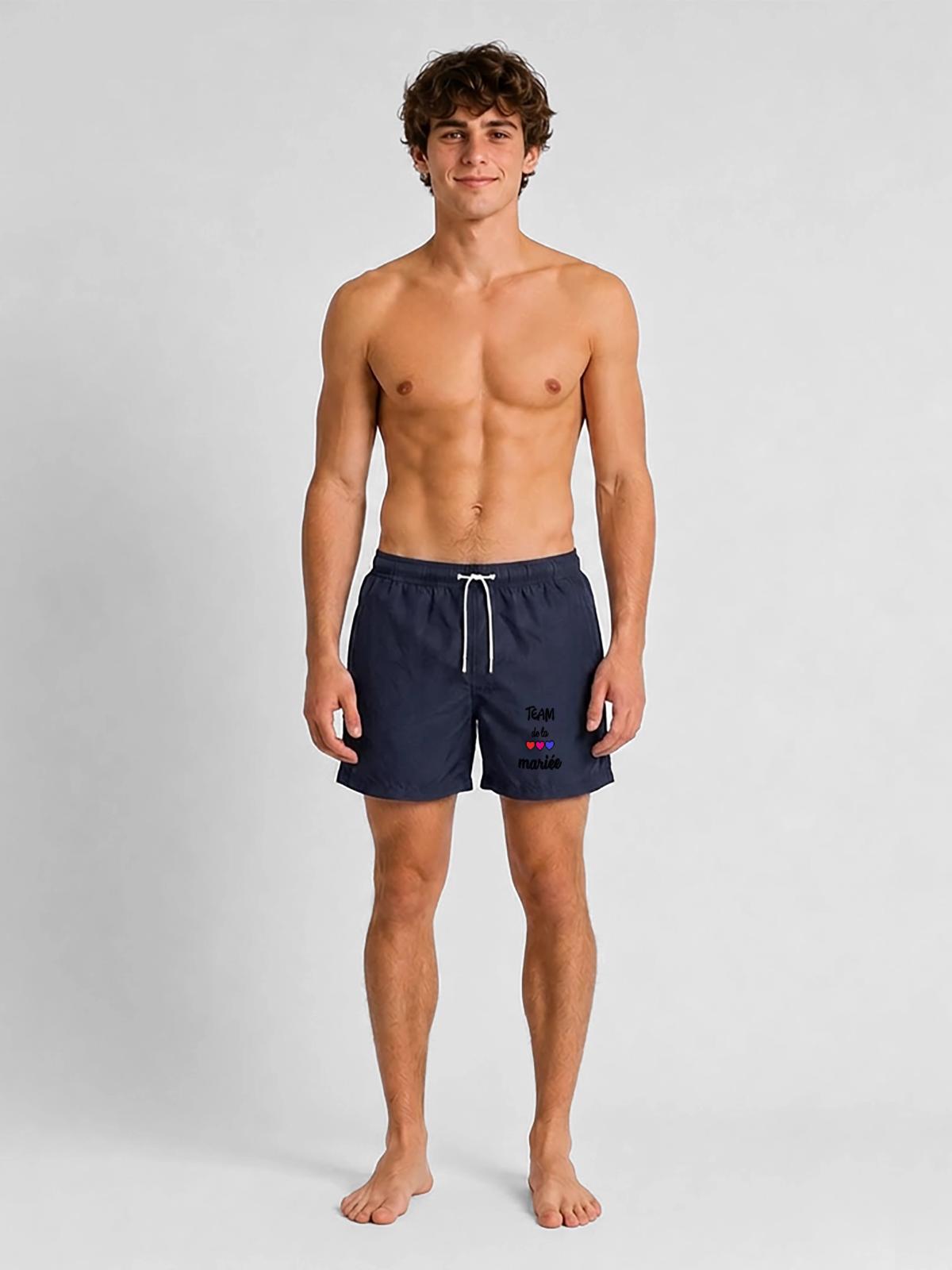 TEAM BRIDAL - Badeshorts - French Navy - Vorne - AI Model Male 185 light (185cm)