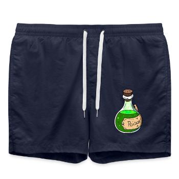 Gift Flasche - Badeshorts - French Navy - Vorne - AI Model Male 185 light (185cm)