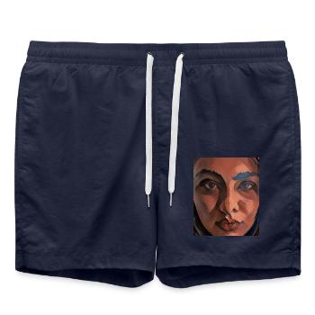 Pastellmädchen ART - Badeshorts - French Navy - Vorne - AI Model Male 185 light (185cm)