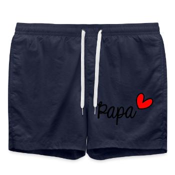 VATERTAG. ALLES GUTE ZUM GEBURTSTAG, PAPA. PAPA. ALLES GUTE ZUM GEBURTSTAG! - Badeshorts - French Navy - Vorne - AI Model Male 185 light (185cm)