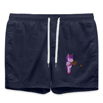 Bratschist Einhorn Violist Violaspieler Bratsche - Badeshorts - French Navy - Vorne - AI Model Male 185 light (185cm)