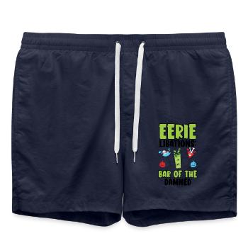Unheimliche Getränke: Bar des verdammten Halloween - Badeshorts - French Navy - Vorne - AI Model Male 185 light (185cm)