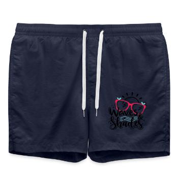 Waves And Shades - Badeshorts - French Navy - Vorne - AI Model Male 185 light (185cm)