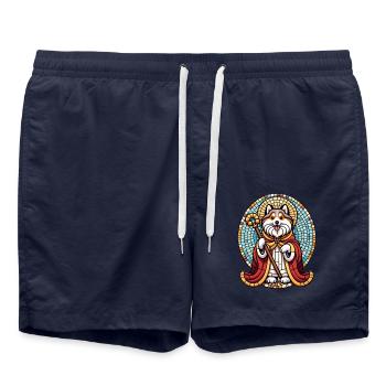 Heilige Pfote - Badeshorts - French Navy - Vorne - AI Model Male 185 light (185cm)