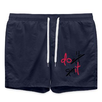 Slogan don't quit, do it - Don't stop, do it - Badeshorts - French Navy - Vorne - AI Model Male 185 light (185cm)