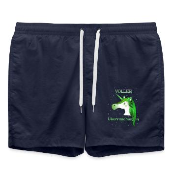 Einhorn voller Überraschungen unicorn - Badeshorts - French Navy - Vorne - AI Model Male 185 light (185cm)