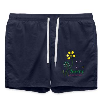 Sorry, wie war die Frage? - Badeshorts - French Navy - Vorne - AI Model Male 185 light (185cm)