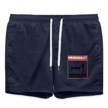 Präzise Neurochirurgin Operationssaal - Badeshorts - French Navy - Vorne - AI Model Male 185 light (185cm)
