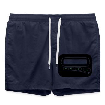 Melder Pager zum selbst gestalten - Badeshorts - French Navy - Vorne - AI Model Male 185 light (185cm)
