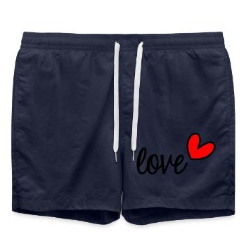 VALENTINSTAG. Junggesellinnenabschied. ICH LIEBE DICH. ICH LIEBE DICH. LIEBE - Badeshorts - French Navy - Vorne - AI Model Male 185 light (185cm)
