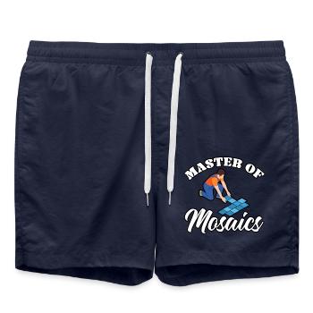 Fliesenleger Fliesensetzer Beruf Fugenleger Fliese - Badeshorts - French Navy - Vorne - AI Model Male 185 light (185cm)
