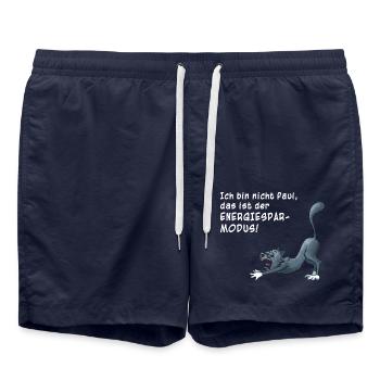 Ich bin nicht faul, das ist der Energiespar-Modus! - Badeshorts - French Navy - Vorne - AI Model Male 185 light (185cm)