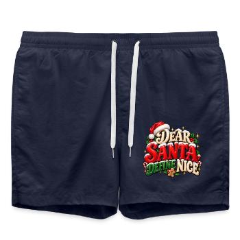 Lieber Weihnachtsmann Define Nice - Badeshorts - French Navy - Vorne - AI Model Male 185 light (185cm)