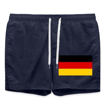 Deutschland - Badeshorts - French Navy - Vorne - AI Model Male 185 light (185cm)