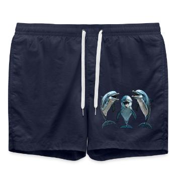 Delfine - Badeshorts - French Navy - Vorne - AI Model Male 185 light (185cm)