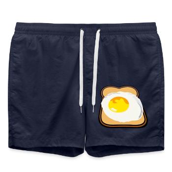Spiegelei Toast - Badeshorts - French Navy - Vorne - AI Model Male 185 light (185cm)