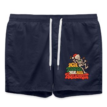 Ich tanze nur aus Höflichkeit Weihnachtsfeier - Badeshorts - French Navy - Vorne - AI Model Male 185 light (185cm)