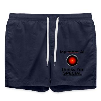 Meine KI hält mich für etwas Besonderes - Badeshorts - French Navy - Vorne - AI Model Male 185 light (185cm)