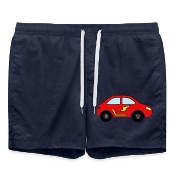 Energy Drink Auto Blitz schnell - Badeshorts - French Navy - Vorne - AI Model Male 185 light (185cm)