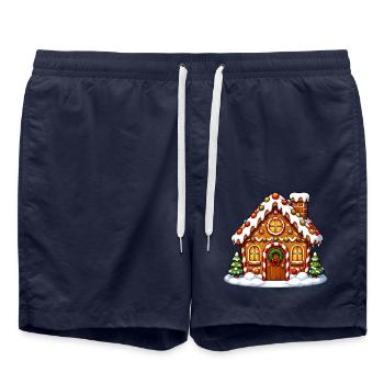 Zimtglockenhaus Winterzauber - Badeshorts - French Navy - Vorne - AI Model Male 185 light (185cm)