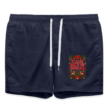 Bitte halt den Mund, Mariah - Badeshorts - French Navy - Vorne - AI Model Male 185 light (185cm)