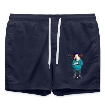 Kühe Golf - Badeshorts - French Navy - Vorne - AI Model Male 185 light (185cm)
