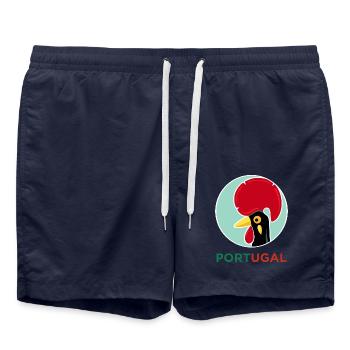 Hahn von Barcelos, Portugal - Badeshorts - French Navy - Vorne - AI Model Male 185 light (185cm)