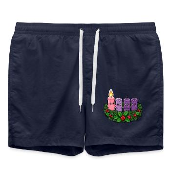 Lebkuchenmann Krücke Manga Lebkuchen T-Shirt - Badeshorts - French Navy - Vorne - AI Model Male 185 light (185cm)