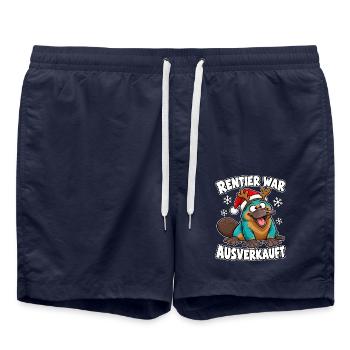 Rentier war ausverkauft Weihnachten - Badeshorts - French Navy - Vorne - AI Model Male 185 light (185cm)