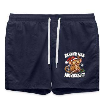 Rentier war ausverkauft - Badeshorts - French Navy - Vorne - AI Model Male 185 light (185cm)