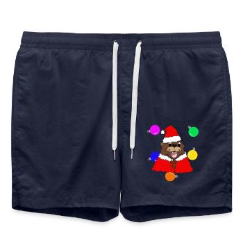 Weihnachtsotter - Badeshorts - French Navy - Vorne - AI Model Male 185 light (185cm)